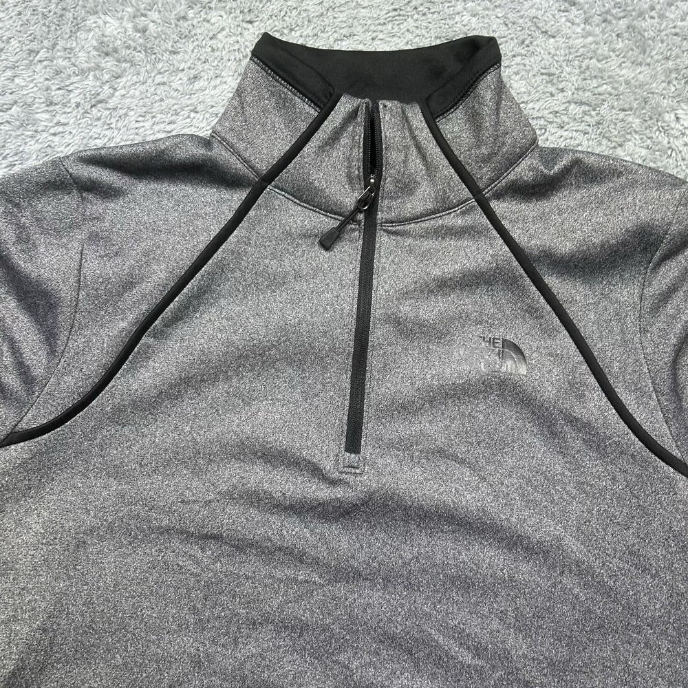 The North Face 1/4 Zip Performance Top Women's M Gray & Black Running Outdoor - Picture 3 of 11